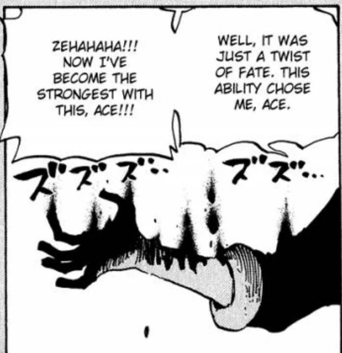 Evidence preview: Blackbeard remarks that the fruit "chose him"